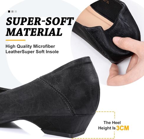 Zelaprox Women Black Pumps أحذية أحذية مكتنزة منخفضة الكعب على العمل على أحذية مسطحة مربعة مغلقة عقدة القوس مريحة للأعمال التجارية عارضات حفلات الزفاف الأنيقة الأنيقة in Kuwait