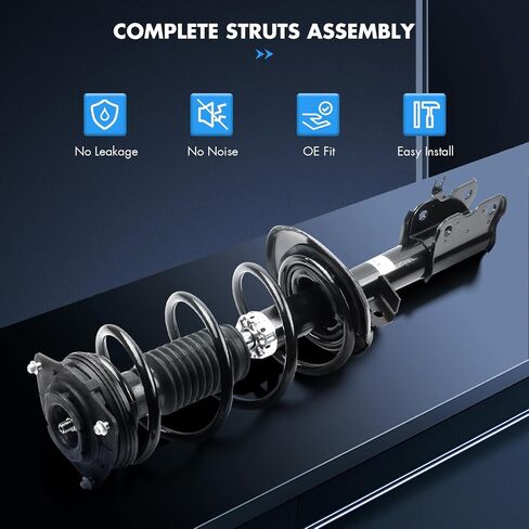 2PCS Front Complete Struts Assembly w/Coil Spring Fit for 2012-2013 for Nissan Rogue (FWD Only) 2014-2015 for Nissan Rogue Select (FWD Only) Shock Absorber Assembly Replace OE 172609172608 in Saudi Arabia