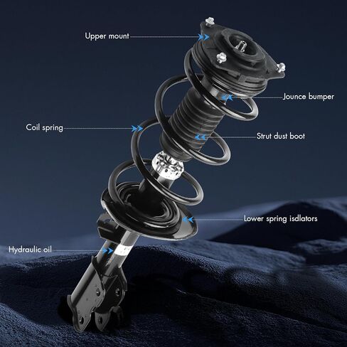 2PCS Front Complete Struts Assembly w/Coil Spring Fit for 2012-2013 for Nissan Rogue (FWD Only) 2014-2015 for Nissan Rogue Select (FWD Only) Shock Absorber Assembly Replace OE 172609172608 in Saudi Arabia