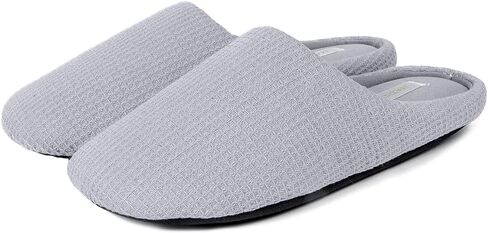 Womens Cotton Lightweight House Slippers With Memory Foam, Washable & Cozy Slip On(Green,US 9-10) in Kuwait
