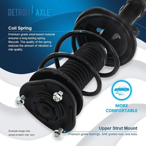 Detroit Axle - 1.8L Front Struts Sway Bars for 2011-2013 Toyota Matrix 2009-2013 Corolla Complete 2 Ready Struts w/Coil Spring 2 Sway Bars 2010 2011 2012 Replacement Suspension Kit in Kuwait