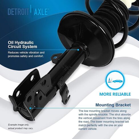 Detroit Axle - 1.8L Front Struts Sway Bars for 2011-2013 Toyota Matrix 2009-2013 Corolla Complete 2 Ready Struts w/Coil Spring 2 Sway Bars 2010 2011 2012 Replacement Suspension Kit in Kuwait