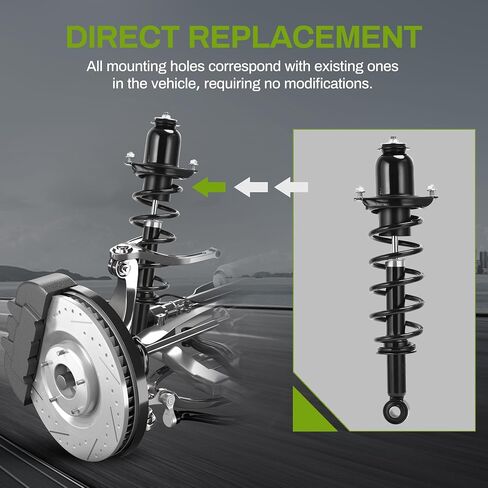 AUTOSAVER88 Front Complete Strut Compatible with 2003-2008 Pontiac Vibe, 2003-2008 Toyota Matrix, Quick Strut Shock Absorber Assembly 172117 172116 in Saudi Arabia
