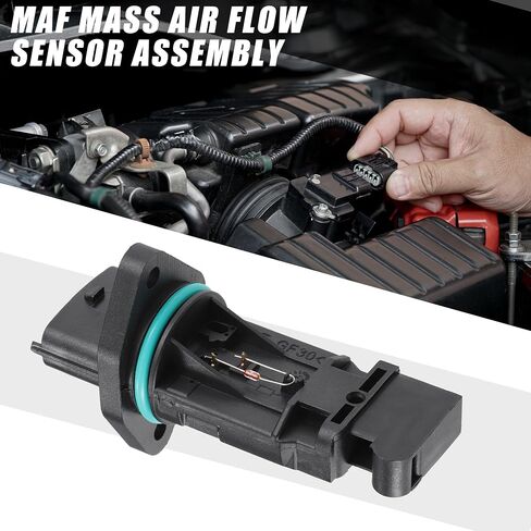مستشعر MAF No.28164-4A000/281644A000 MAF مستشعر تدفق الهواء الكتلي لـ KIA Sorento 2005-2008 2.5L بلاستيك أسود in Saudi Arabia