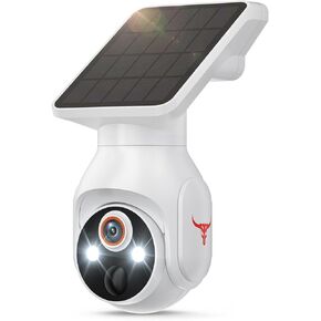 1080p Security Camera Wireless with Solar Panel, Smart AI Human Detection, 2-Way Audio, Color Night Vision, 2.4G WiFi, Cloud Storage, Indoor/Outdoor Surveillance Bullet Cam in Kuwait