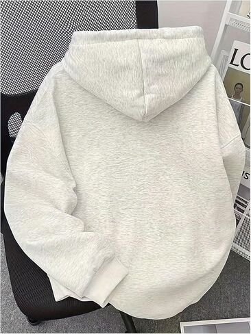 Floerns Women's Graphic Long Sleeve Hooded Sweatshirts Drop Shoulder Pullover Tops in Saudi Arabia
