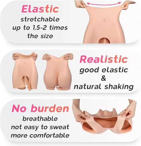 Silicone Fake Butt Pants Butt Lift Pads Underwear Hip Lift Butt Shaper Control Panty for Women Fake Hips in Saudi Arabia
