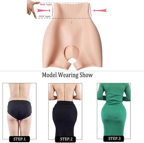 Silicone Fake Butt Pants Butt Lift Pads Underwear Hip Lift Butt Shaper Control Panty for Women Fake Hips in Saudi Arabia