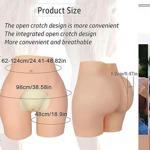 Silicone Fake Butt Pants Butt Lift Pads Underwear Hip Lift Butt Shaper Control Panty for Women Fake Hips in Saudi Arabia