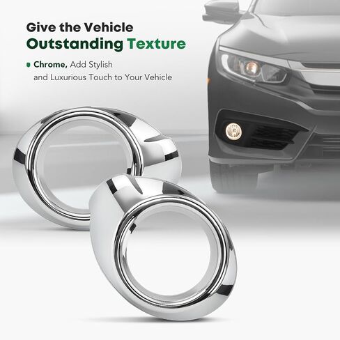 YHTAUTO Fog Light Bezel Fits Ford Focus 2012-2014 Front Bumper Fog Light Cover Trim Left Driver & Right Passenger Side in Saudi Arabia