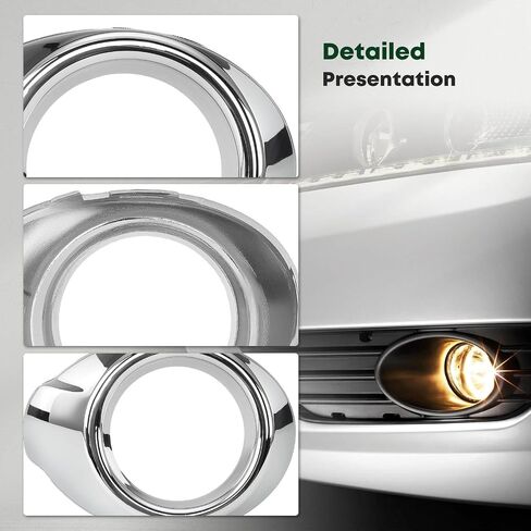 YHTAUTO Fog Light Bezel Fits Ford Focus 2012-2014 Front Bumper Fog Light Cover Trim Left Driver & Right Passenger Side in Saudi Arabia