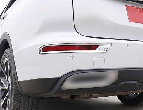 إطار مصباح الضباب الخلفي تغطية السيارة الإكسسوارات الخارجية الضبابية ذيل خفيفة مناسبة ل Mitsubishi New Outlander و Phev 2022 2023 2024 2025 ABS Glossy Chrome Style in Kuwait