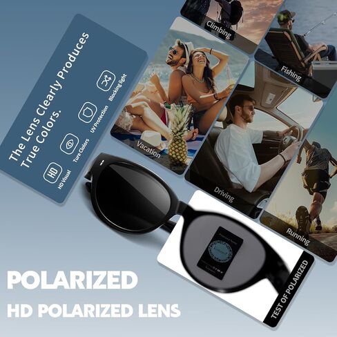 kimorn Polarized Fit Over Glasses Sunglasses For Women Man,Trendy Cat Eye Shades For Driving Riding in Kuwait