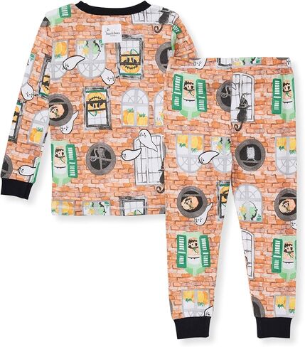 Burt's Bees Baby Baby Boy's Pajamas, Tee and Pant 2-Piece Pj Set, 100% Organic Cotton Soft Sleepwear, Basketball, 4 Toddler in Kuwait