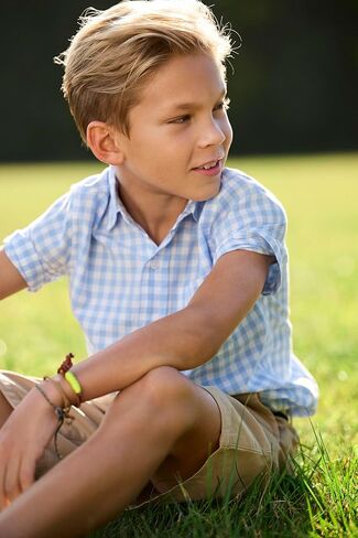 The Children's Place,Baby Boys,and Toddler Poplin Short Sleeve Button Down Shirt,Easter Egg Mint,12 Months,18 Months in Kuwait