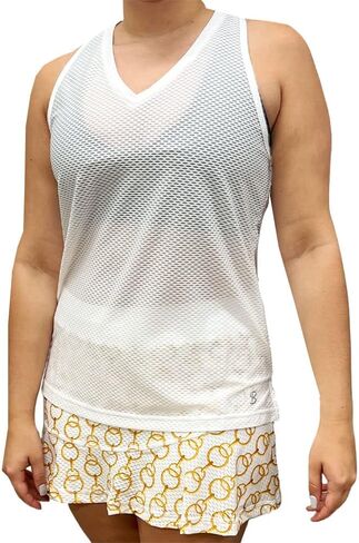 Airflow Muscle Racerback White Womens Tennis Tank Top in Saudi Arabia