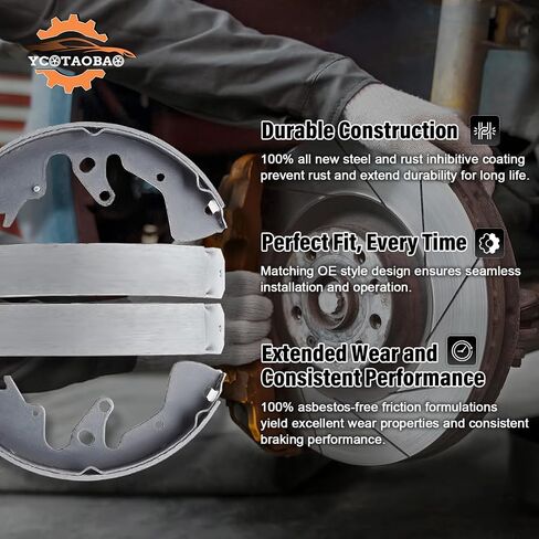 Rear Drum Brake Shoe 1PC Replaces 4600A350 Compatible with Mitsubishi Mirage 2014 2015 in Saudi Arabia