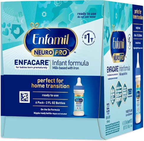 Enfamil NeuroPro EnfaCare High Calorie Premature Baby Formula, Milk-Based with Iron, Brain-Building DHA, Vitamins & Minerals for Immune Support, easy-to-digest proteins, Baby Milk, 2 Fl Oz, 24 Count in Kuwait