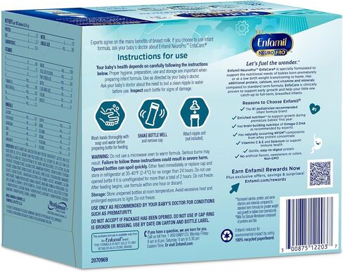 Enfamil NeuroPro EnfaCare High Calorie Premature Baby Formula, Milk-Based with Iron, Brain-Building DHA, Vitamins & Minerals for Immune Support, easy-to-digest proteins, Baby Milk, 2 Fl Oz, 24 Count in Kuwait