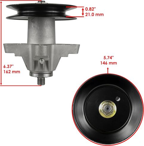 Caltric 50" Deck Spindle w/Pulley Compatible with White Outdoor Q92 LT-950 SLT-5400 ZT-50 GT-950 ZT-22 ZT-5000 Q626 in Saudi Arabia