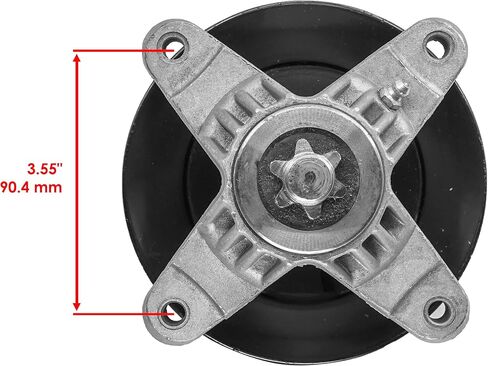 Caltric 50" Deck Spindle w/Pulley Compatible with White Outdoor Q92 LT-950 SLT-5400 ZT-50 GT-950 ZT-22 ZT-5000 Q626 in Saudi Arabia