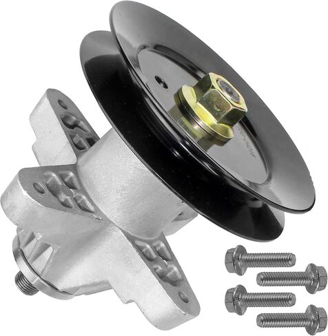 Caltric 50" Deck Spindle w/Pulley Compatible with White Outdoor Q92 LT-950 SLT-5400 ZT-50 GT-950 ZT-22 ZT-5000 Q626 in Saudi Arabia