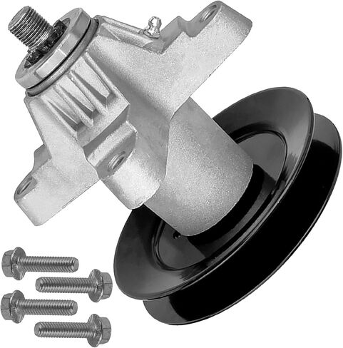 Caltric 50" Deck Spindle w/Pulley Compatible with White Outdoor Q92 LT-950 SLT-5400 ZT-50 GT-950 ZT-22 ZT-5000 Q626 in Saudi Arabia