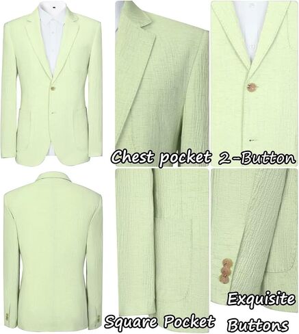Linen Mens Suit 3 Piece Slim Fit Beach Wedding Suit for Men Prom Party Casual Blazer Vest Pant Set in Saudi Arabia