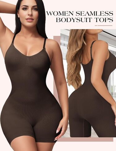 Bodysuit Womens, Shapewear Bodysuit for Women, One Piece Jumpsuits, Ribbed Workout Tops for Women Rompers in Saudi Arabia