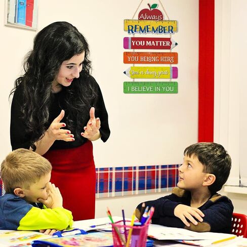 HOURIA ديكورات الفصول الدراسية الملونة للقراءة، القراءة ستأخذك إلى كل مكان ديكور جدار مكتبة المدرسة، هدايا لمحبي الكتب، 11.4 × 21.5 بوصة، علامة خشبية ملهمة لغرفة الأطفال والفصول الدراسية الابتدائية in Kuwait