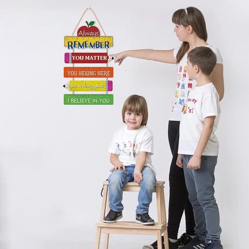 HOURIA ديكورات الفصول الدراسية الملونة للقراءة، القراءة ستأخذك إلى كل مكان ديكور جدار مكتبة المدرسة، هدايا لمحبي الكتب، 11.4 × 21.5 بوصة، علامة خشبية ملهمة لغرفة الأطفال والفصول الدراسية الابتدائية in Kuwait