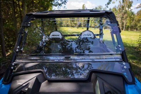 Superatv Scratch Resistant 3-in-1 Flip Hindshield لعام 2019-2023 Polaris RZR XP 1000 XP 4 1000 ، مفتوح ، تنفيس أو مغلق بالكامل ، بدون قيادة ركوب ، 1/4 "بولي كربونات أقوى 250x من الزجاج ، الولايات المتحدة الأمريكية مصنوعة in Saudi Arabia