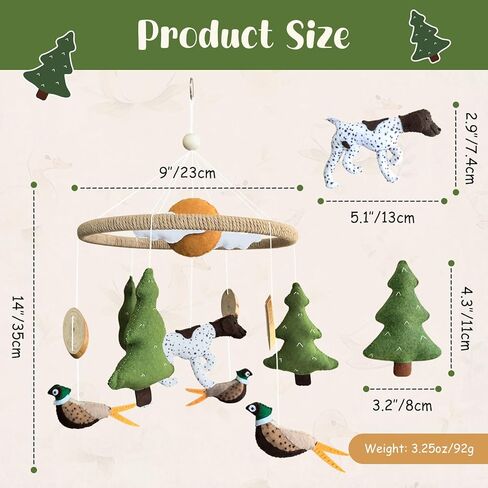 Baby Mobile for Crib Mallard Duck Baby Crib Mobile for Boys Girls Handmade Felt Baby Nursery Decor Duck Hunting Decor Infant Bedroom Hanging Baby Mobile for Bassinet Baby Shower Newborn Baby Gift in Kuwait