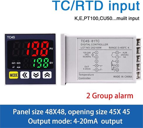TC4S 48 * 48 k نوع الإدخال الرقمي DISTRANT DISTRATION DISTRALTER ANTREMENT SSR+RELAY 4-20MA OUTPUT (SSR OPT 2ALM) in Kuwait