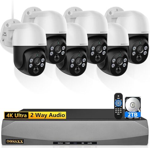 Auto Tracking 4K/8.0 Megapixel PTZ 2-Way Audio PoE Outdoor Camera Home Security Camera System Wired Outdoor Video Surveillance All-in-One Monitor in Kuwait