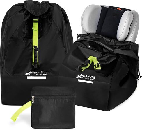 Car Seat Travel Bag for Airplane - Fits Infant Car Seats, Convertible Car Seats, Booster Seats, Car Seat Bases - for Worry-Saving, Effortless and Safe Travel in Kuwait