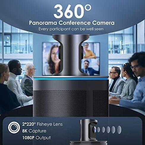 KanDao Meeting S - 180° Standalone Video Conferencing Camera, Microphone & Speaker Video Audio 4-in-one Meeting Camera, AI Smart Framing & Tracking, Hybrid Meeting Room Conference System, Zooming in Kuwait