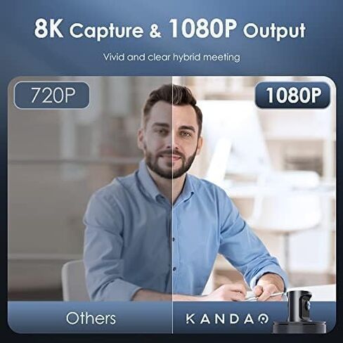 KanDao Meeting S - 180° Standalone Video Conferencing Camera, Microphone & Speaker Video Audio 4-in-one Meeting Camera, AI Smart Framing & Tracking, Hybrid Meeting Room Conference System, Zooming in Kuwait