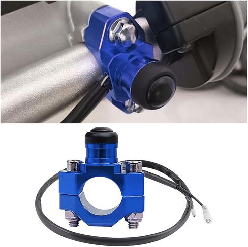 CNC Universal Motorcycle Engine Stop Start Kill Switch Button, Motorbike Engine On Off Button with Mounting Backplate, Vehicle Accessories for ATV, Dirt Pit Bike, Scooter (Black) in Saudi Arabia