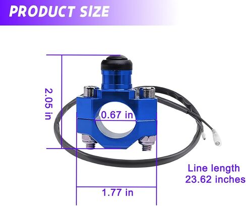 CNC Universal Motorcycle Engine Stop Start Kill Switch Button, Motorbike Engine On Off Button with Mounting Backplate, Vehicle Accessories for ATV, Dirt Pit Bike, Scooter (Black) in Saudi Arabia
