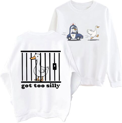 Got Too Silly Sweatshirt Women Crewneck Funny Silly Goose Shirt in Kuwait