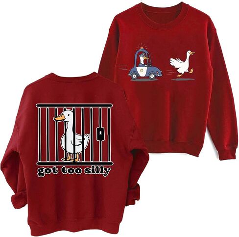Got Too Silly Sweatshirt Women Crewneck Funny Silly Goose Shirt in Kuwait