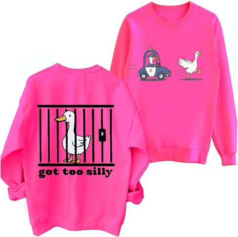 Got Too Silly Sweatshirt Women Crewneck Funny Silly Goose Shirt in Kuwait