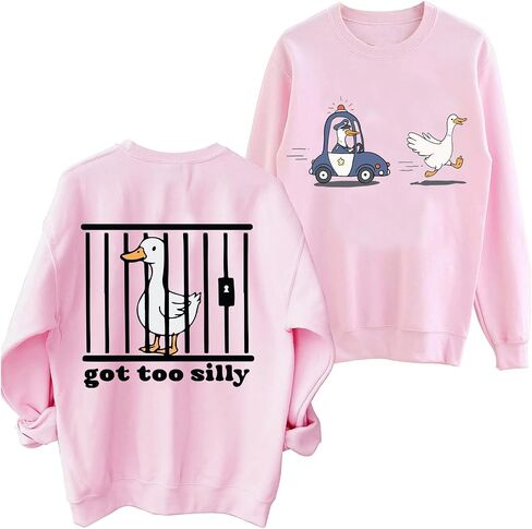 Got Too Silly Sweatshirt Women Crewneck Funny Silly Goose Shirt in Kuwait