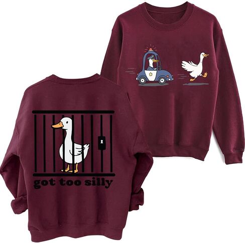 Got Too Silly Sweatshirt Women Crewneck Funny Silly Goose Shirt in Kuwait