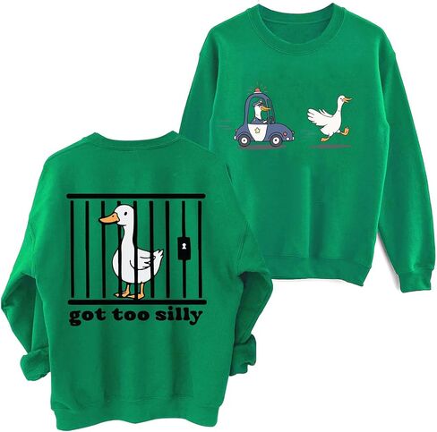 Got Too Silly Sweatshirt Women Crewneck Funny Silly Goose Shirt in Kuwait