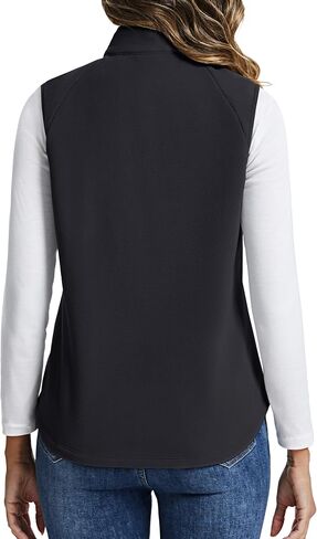 TACVASEN Women's Fleece Vest Outerwear Sleeveless Lightweight Polar Soft Warm Full Zip Jacket with Pockets in Saudi Arabia