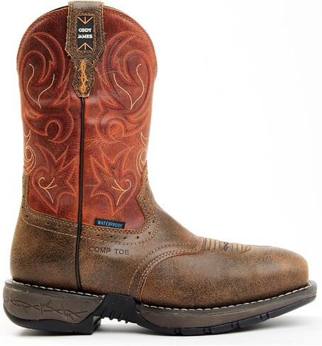 Cody James Men's Nano Lite Waterproof Western Work Boot Composite Toe - Mlbp-3-B in Kuwait