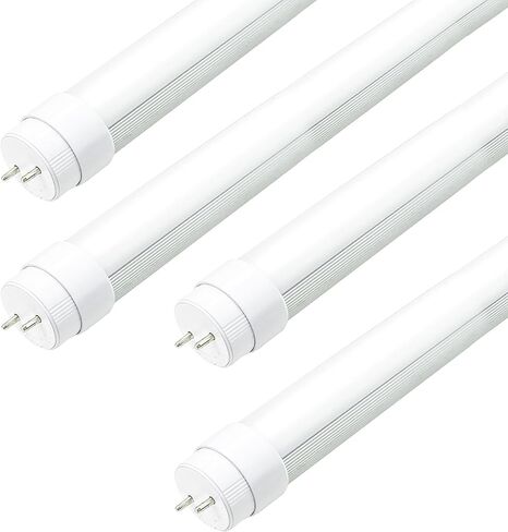 F15T8 LED مصباح أنبوبي، 120 فولت 4 عبوات من 18 بوصة 7 وات لمبة إضاءة أنبوبية، 5000 كيلو ضوء نهاري أبيض، أغطية نهاية قابلة للتدوير، استبدال أنابيب الفلورسنت LED (120 فولت 4 عبوات 5000 كيلو) in Saudi Arabia