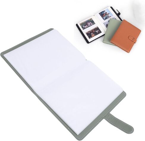 3.5x5 PhotoAlbum, Small Photo Album Holds 80 Photos, PU Leather 3x5 Photos Album Wedding Family Baby Anniversary Pictures, Art Presentation Folder Postcards Pictures (Green) in Saudi Arabia